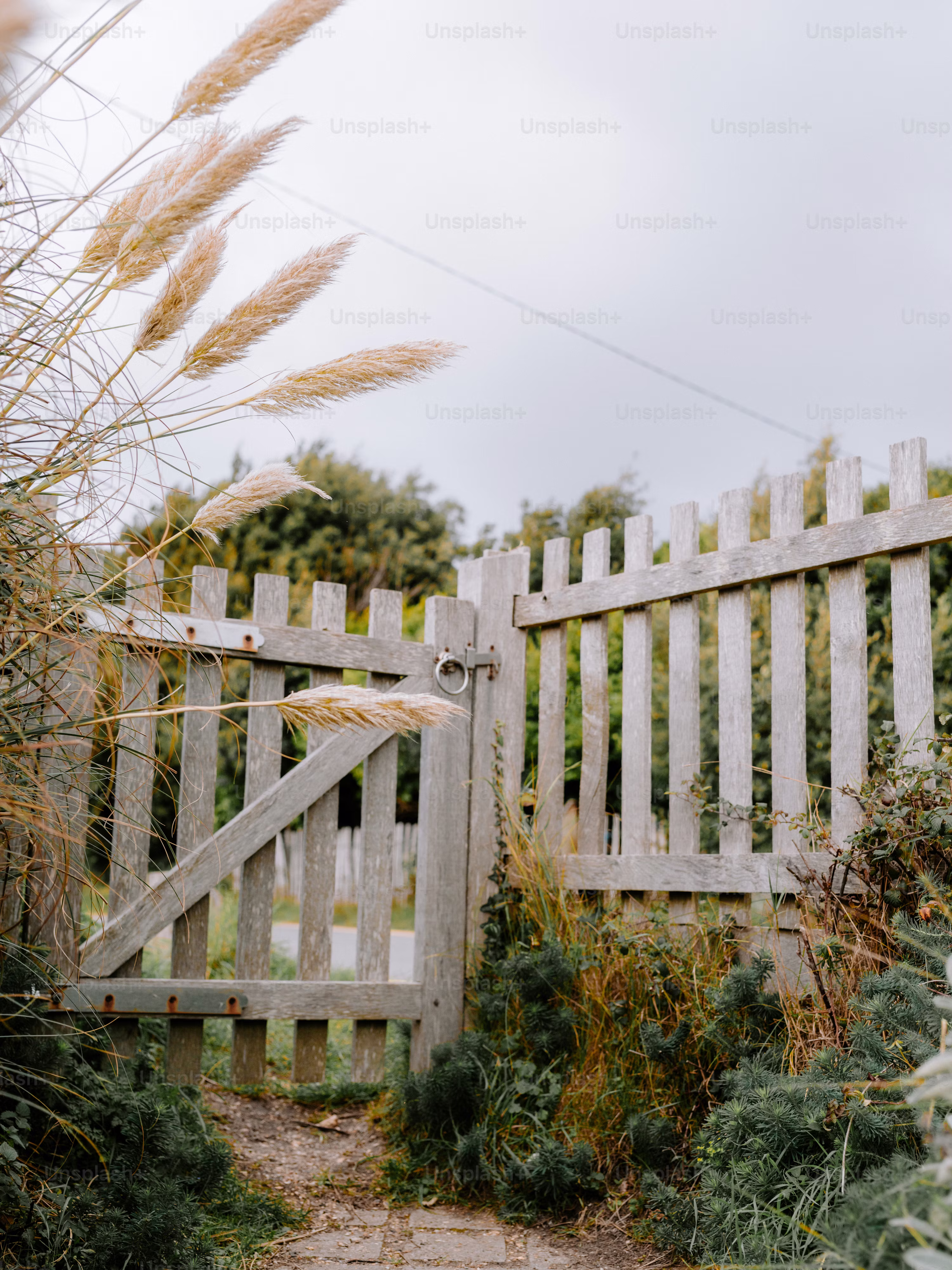 Custom built wooden gate