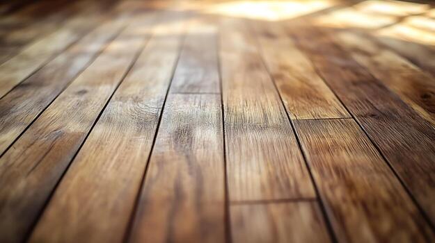 Restored hardwood floor with rich wood grain